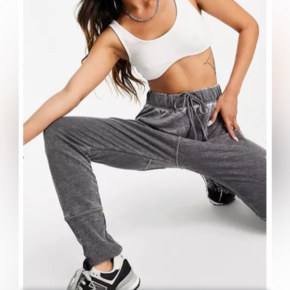 Free People Pants - Free People Cozy All Day Harem Leggings Washed Black / Gray Womens Small NWT $70